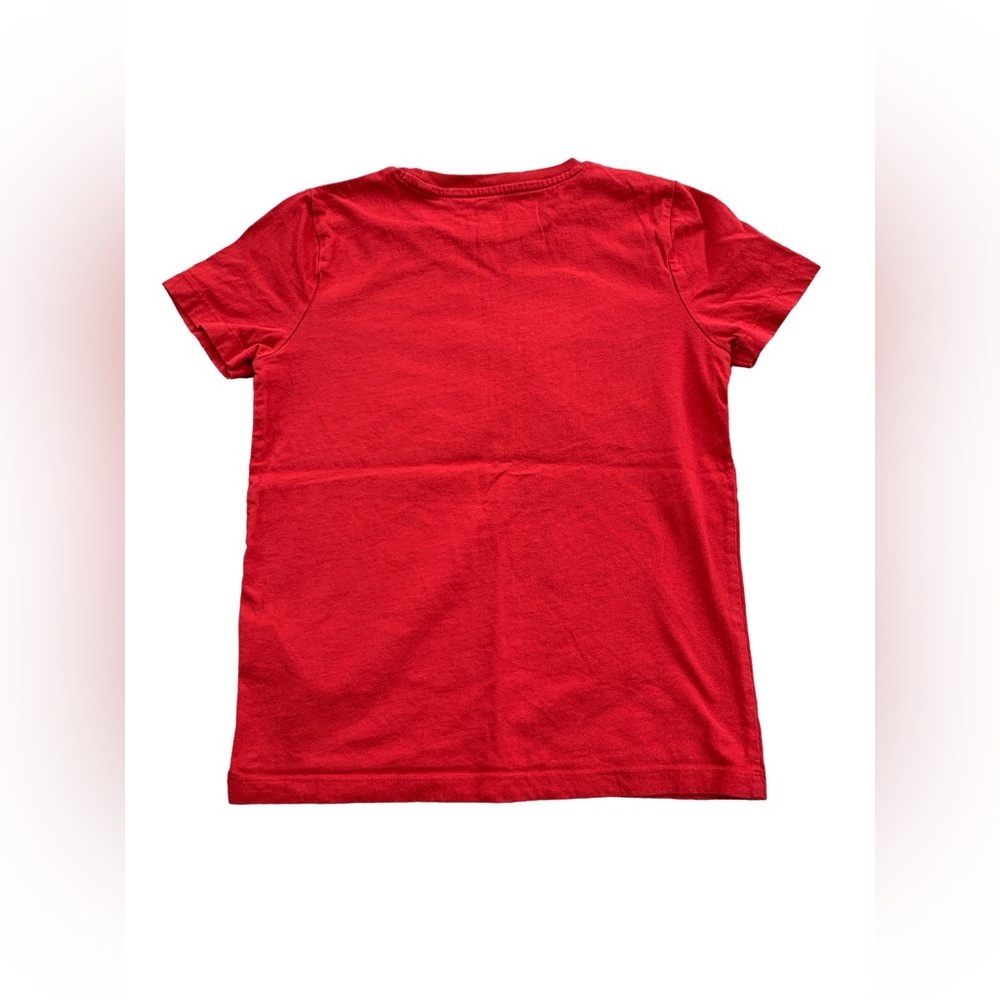Mini Boden Size 8-9 Years Red Dog Shark Applique Short Sleeve T-Shirt - Picture 2 of 5